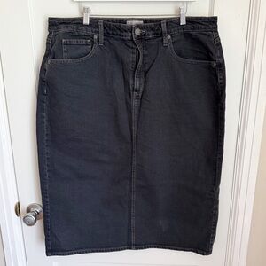 Universal Thread Dark Wash Denim Skirt Knee-length Casual